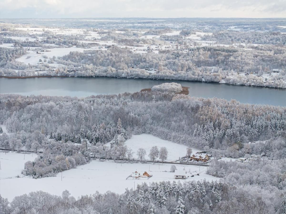 Zimowa panorama Kaszub z lotu ptaka